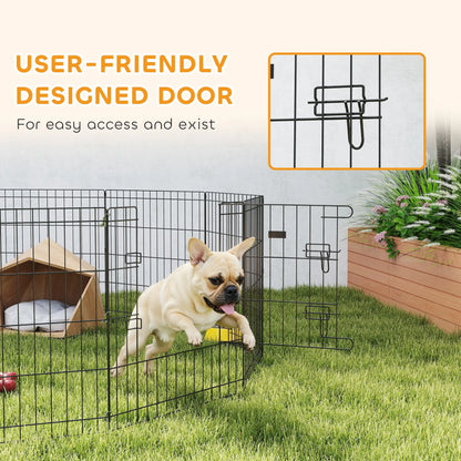 24 Inch Foldable Metal Pet Playpen, Dog Kennel Cage, 12 Panels Dog PlayPens at Gallery Canada