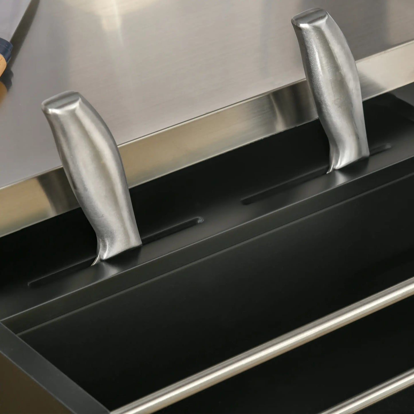 Kitchen Island with Stainless Steel Top, Rolling Cart, Storage Drawer, Black Kitchen Islands & Kitchen Carts at Gallery Canada