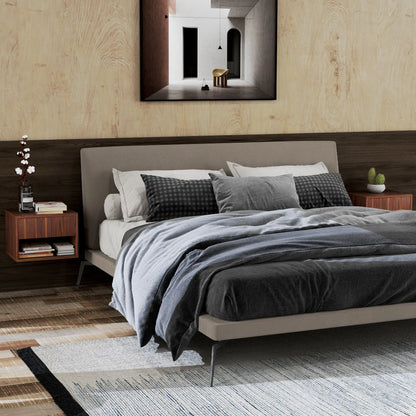 Floating Nightstand Set of 2, Wall Mounted, Brown Bedside Tables at Gallery Canada