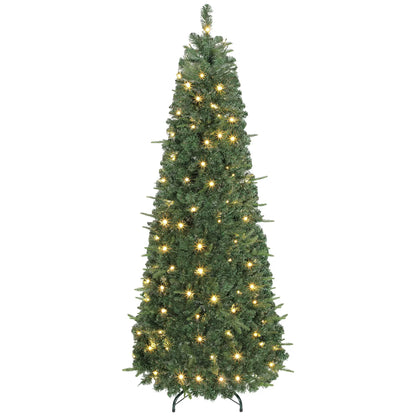 6 ft Prelit Pop Up Christmas Tree, Collapsible Artificial with Metal Stand, Green Pre Lit Christmas Trees Green at Gallery Canada