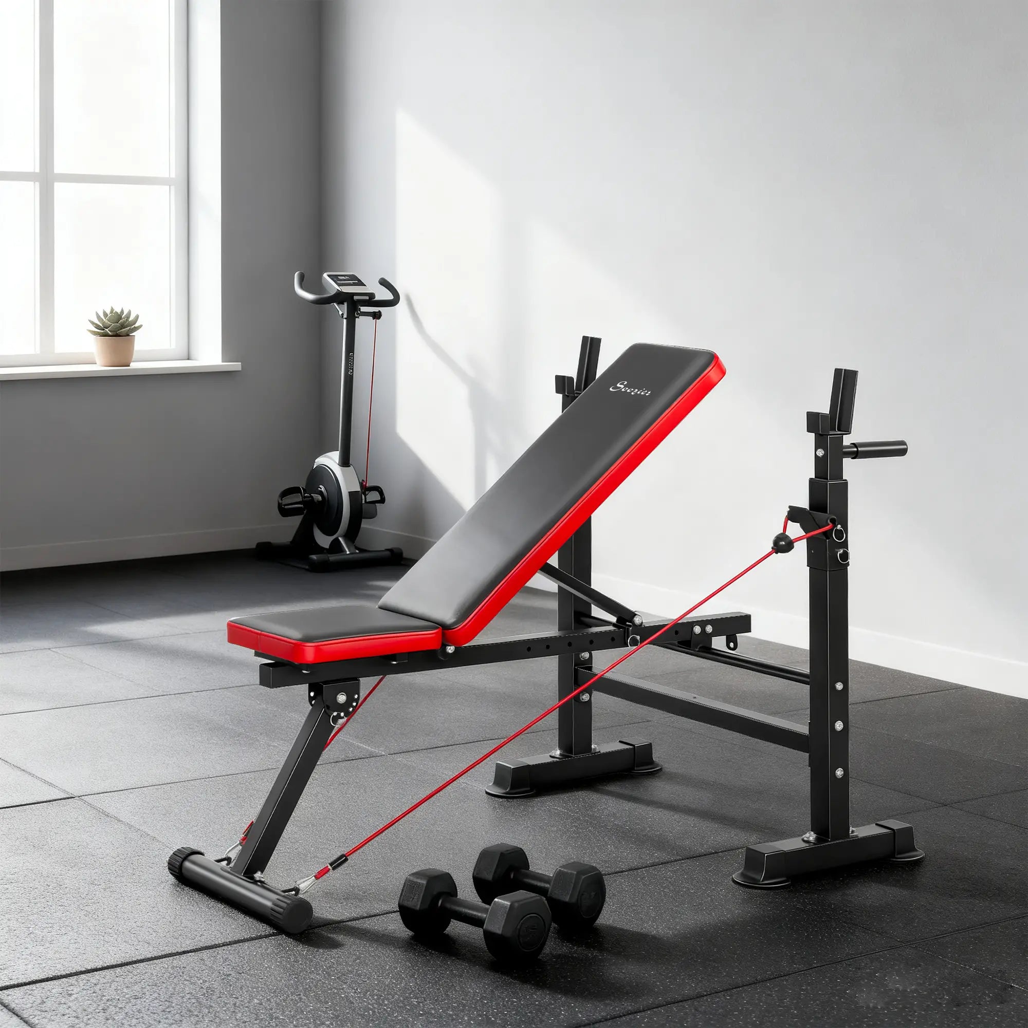Adjustable Weight Bench with Squat Rack, 660 lbs Capacity Weight Benches at Gallery Canada
