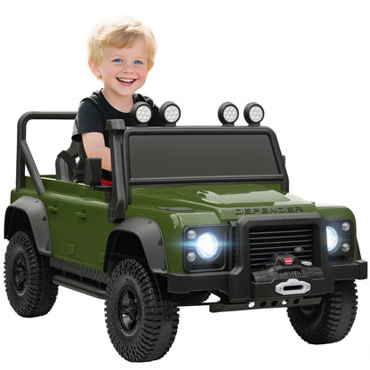 Kids Ride On Truck, Remote Control, Spring Suspension, LED Lights, 3 Speed, Dark Green Electric Toy Cars at Gallery Canada