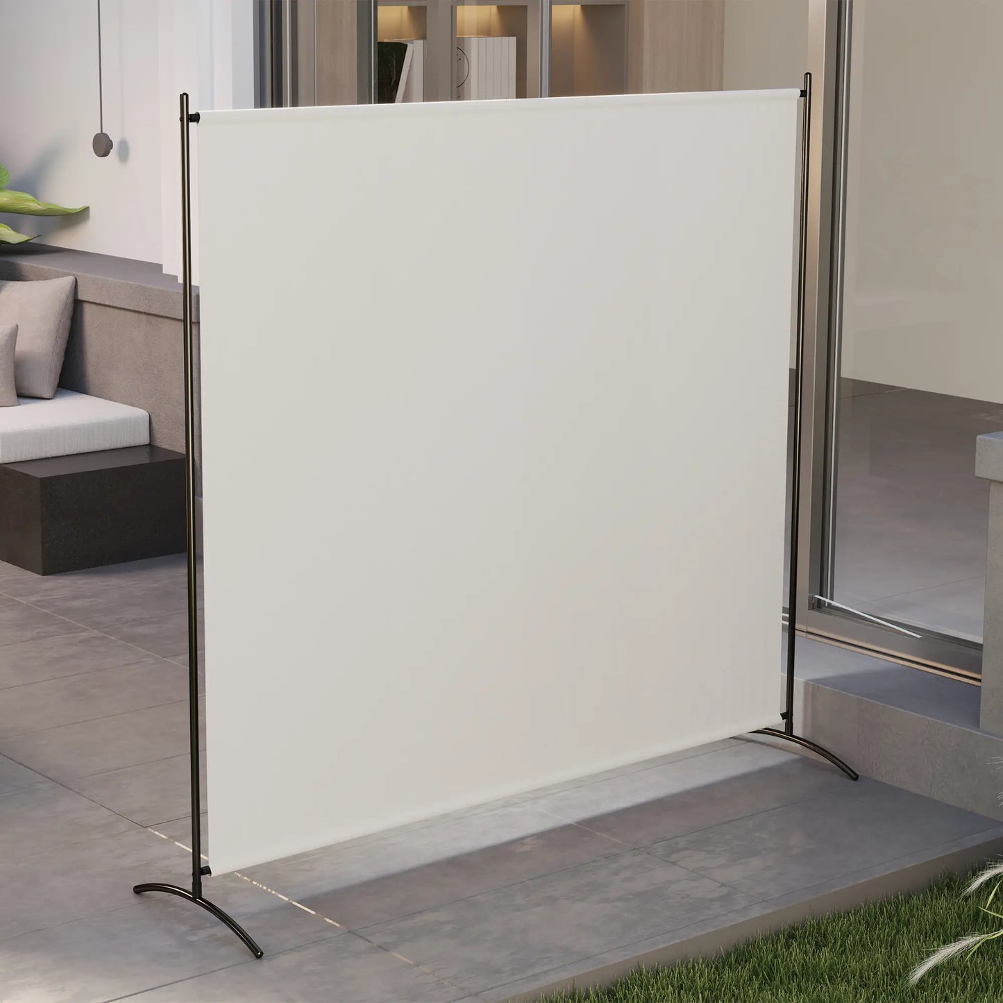 Single Panel Room Divider, UV30+ Privacy Screen, Indoor Outdoor, Beige Side Awnings at Gallery Canada