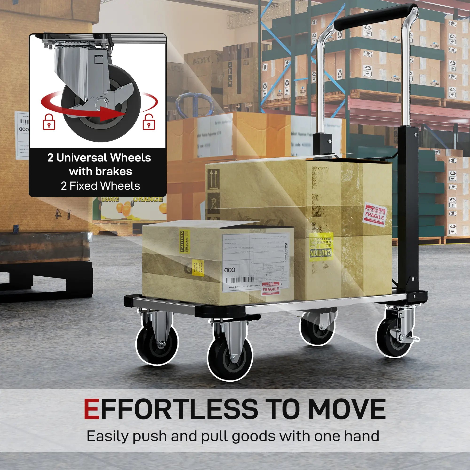 330 lbs Heavy Duty Hand Truck, Folding Trolley, Dolly, Silver and Black Folding Hand Trucks at Gallery Canada