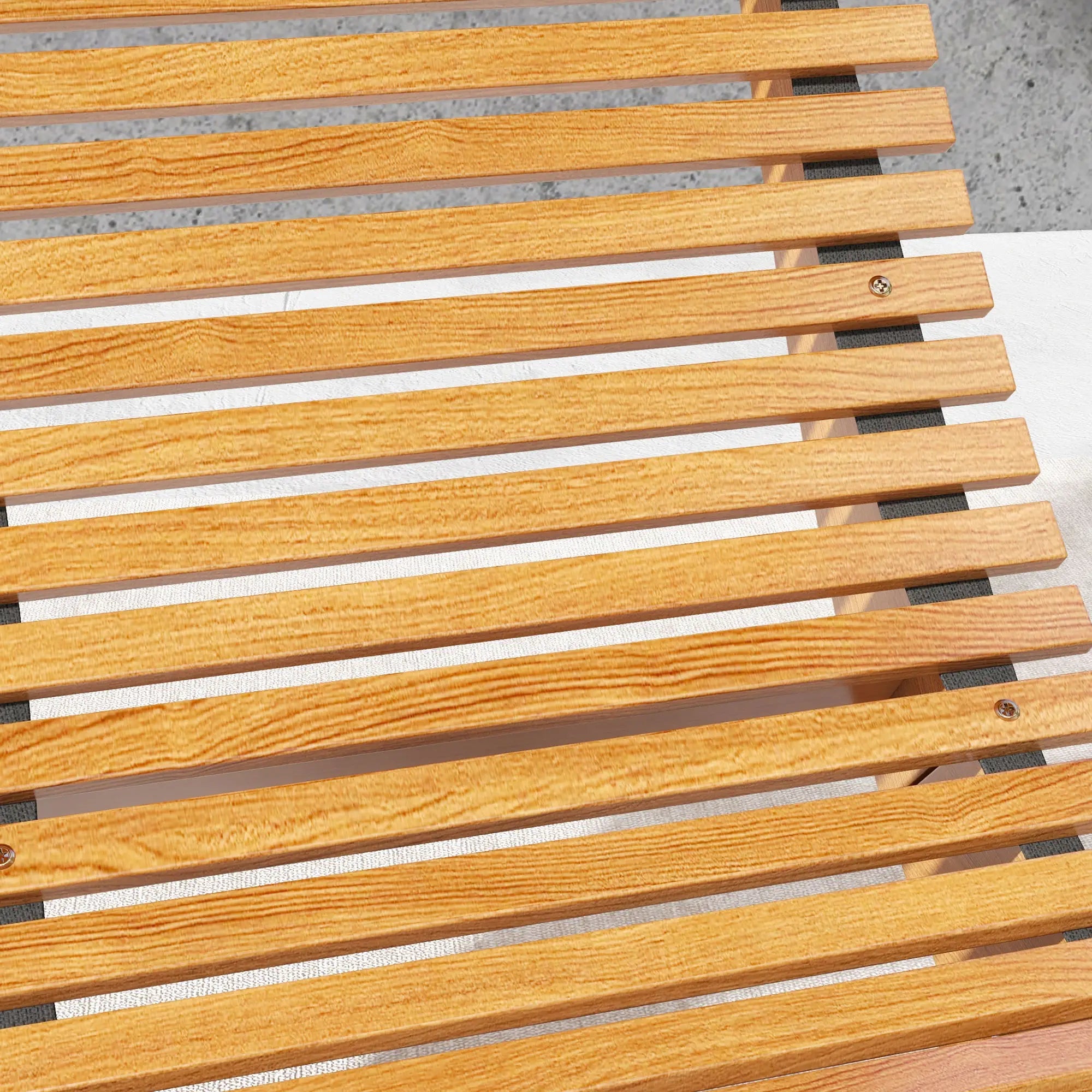 Outdoor Rocking Chair, Wooden Slatted Seat, 51.2