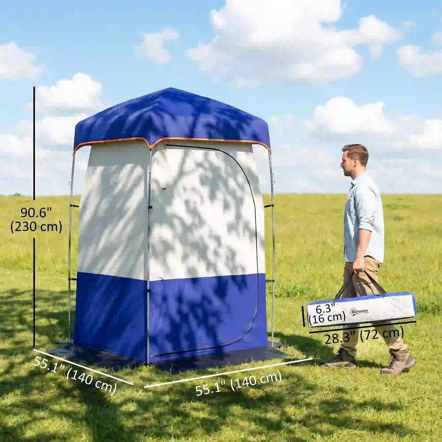 Camping Shower Tent, Portable Privacy Shelter, Blue Camping Tents at Gallery Canada
