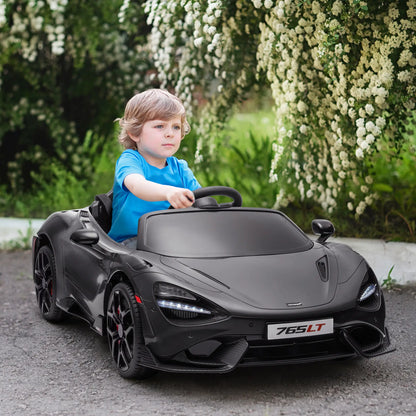McLaren 765LT 12V Kids Electric Car, Scissor Doors, Remote, Black Electric Toy Cars at Gallery Canada