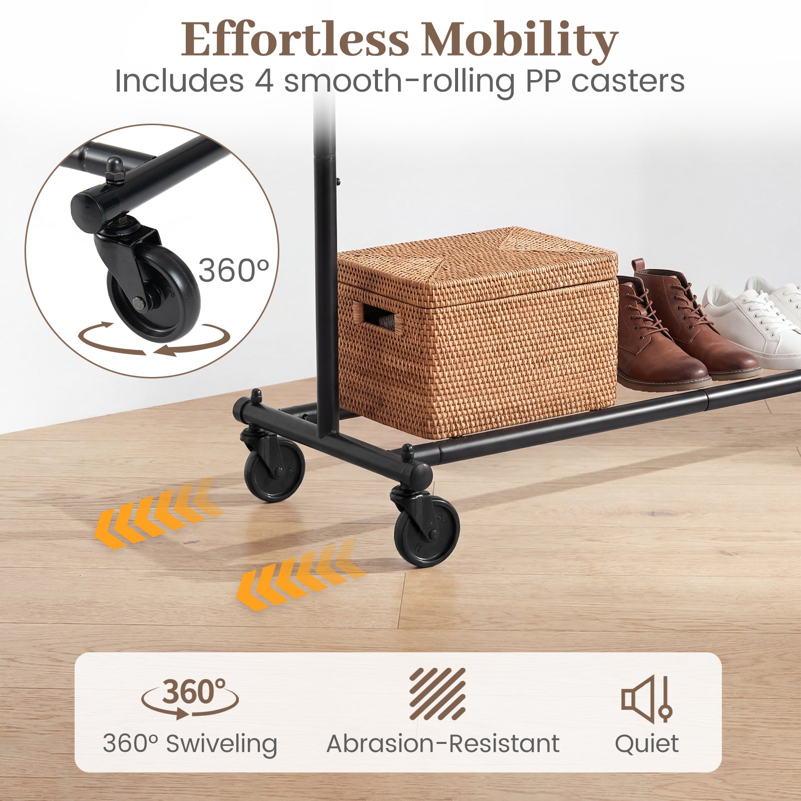 Mobile Garment Rack, Extendable Rods, Heavy-Duty Metal Clothes Stand Drying Racks at Gallery Canada