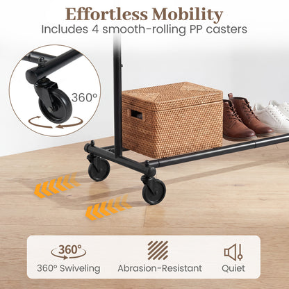 Mobile Garment Rack, Extendable Rods, Heavy-Duty Metal Clothes Stand Drying Racks at Gallery Canada