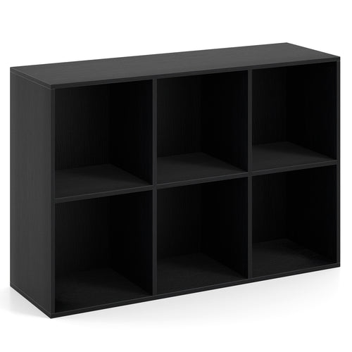 6-Cube Bookcase with Anti-Tipping Kit, Black