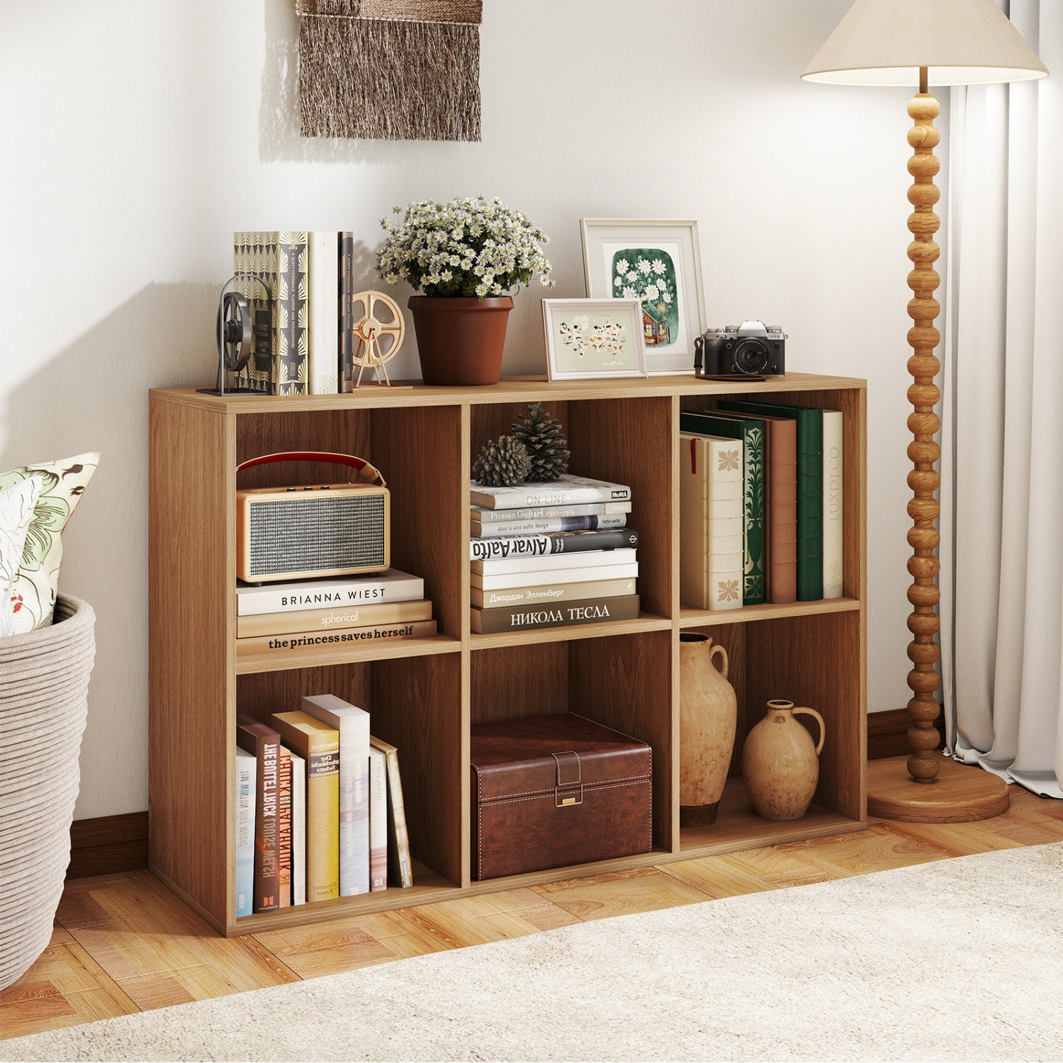 6-Cube Bookcase with Anti-Tipping Kit, Natural Bookcases at Gallery Canada