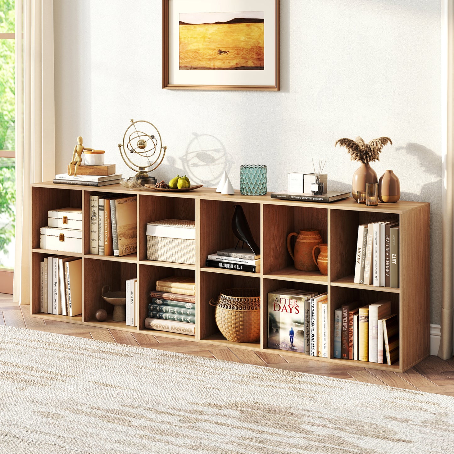 6-Cube Bookcase with Anti-Tipping Kit, Natural Bookcases at Gallery Canada
