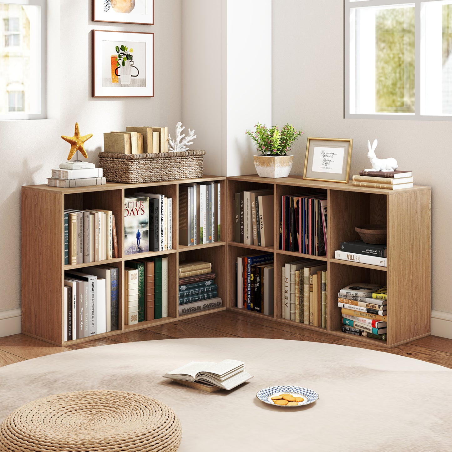 6-Cube Bookcase with Anti-Tipping Kit, Natural Bookcases at Gallery Canada