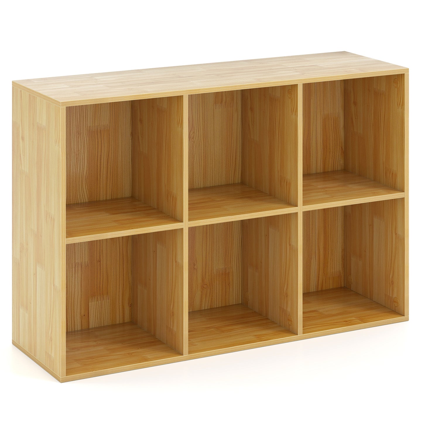 6-Cube Bookcase With Anti-Tipping Kit, Light Burlywood
