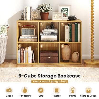 6-Cube Bookcase With Anti-Tipping Kit, Light Burlywood