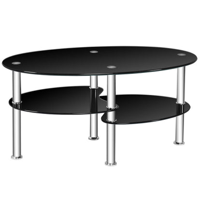 Modern Accent Chair & Tempered Glass Oval Side Coffee Table Set Living Room at Gallery Canada