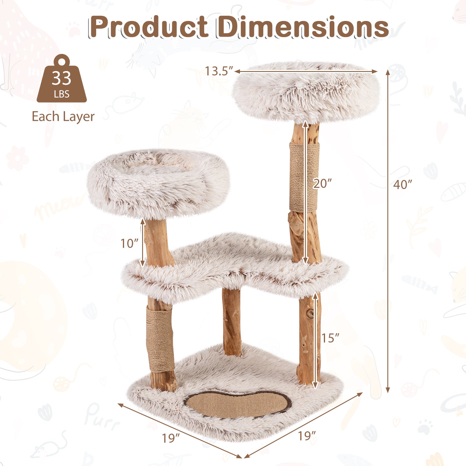 Modern Cat Tree Tower 40