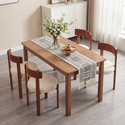 Modern Dining Chairs, Set of 4, Solid Rubber Wood Legs, Brown Dining Chairs at Gallery Canada