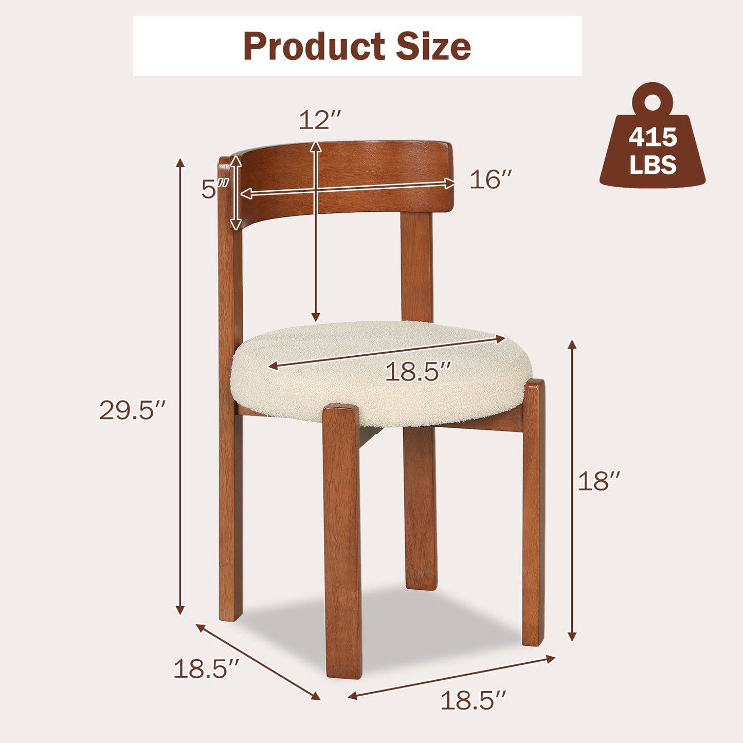 Modern Dining Chairs, Set of 4, Solid Rubber Wood Legs, Brown Dining Chairs at Gallery Canada