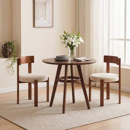 Modern Dining Chairs, Set of 4, Solid Rubber Wood Legs, Brown Dining Chairs at Gallery Canada