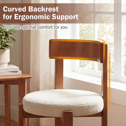 Modern Dining Chairs, Set of 4, Solid Rubber Wood Legs, Brown Dining Chairs at Gallery Canada