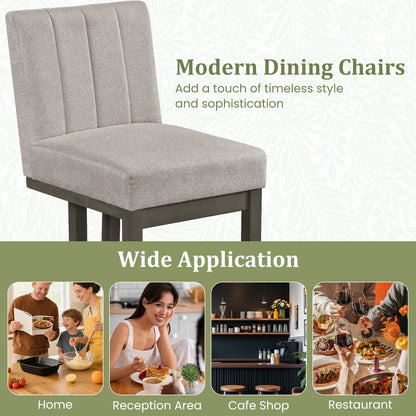 Modern Farmhouse Dining Chairs, Set of 2, 5.5" Thickened Padded Seat, Gray Dining Chairs at Gallery Canada