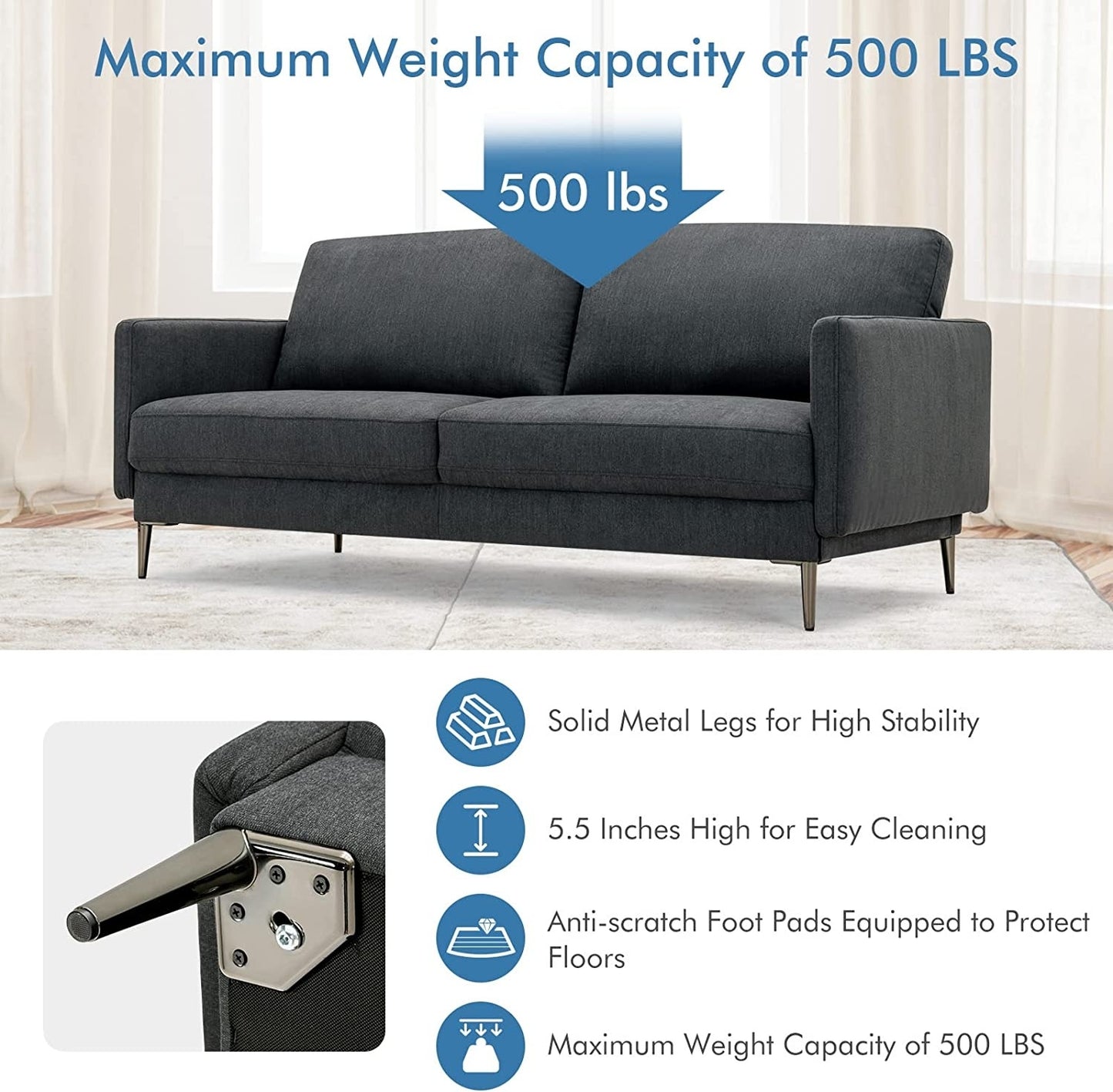 Modern Loveseat, Gray Sofas & Loveseats at Gallery Canada