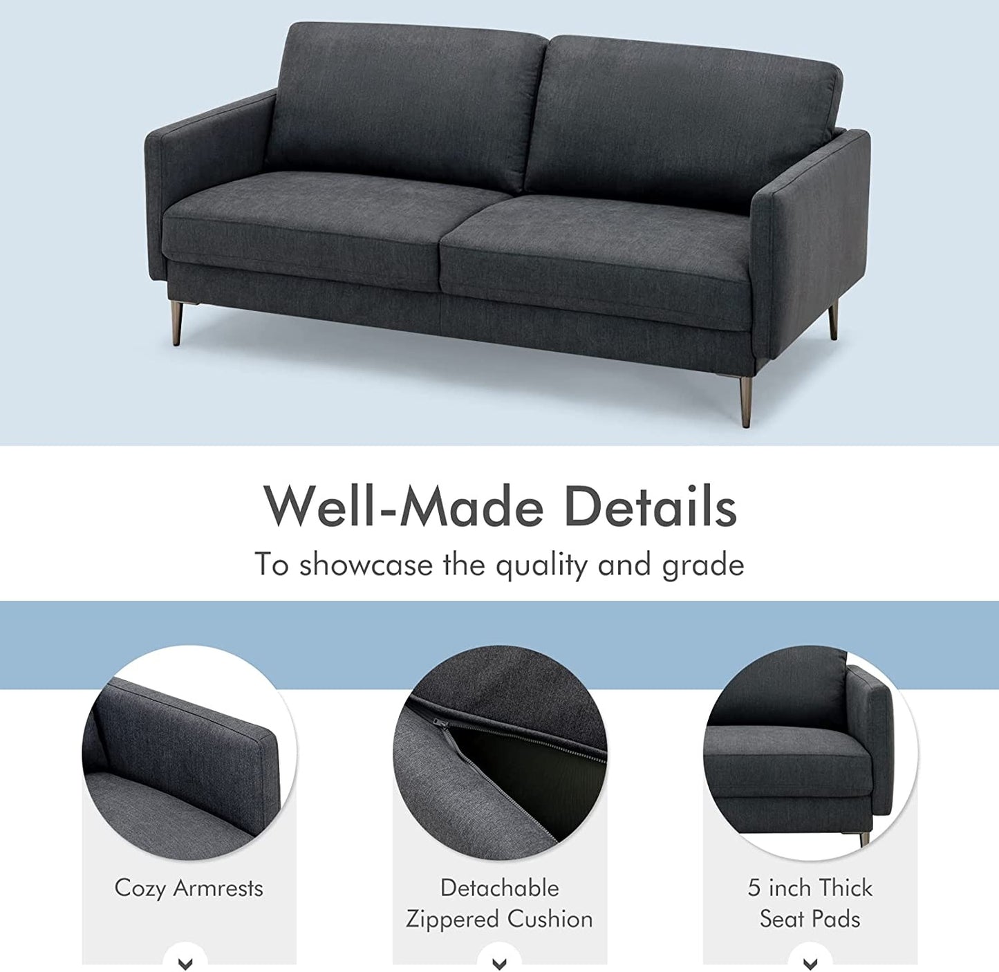 Modern Loveseat, Gray Sofas & Loveseats at Gallery Canada