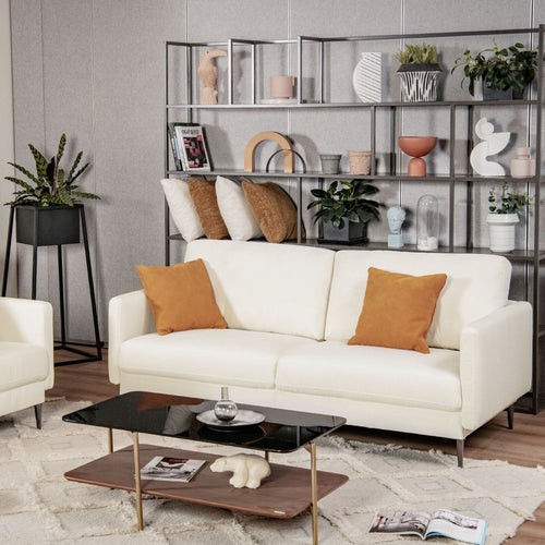 Modern Loveseat, White