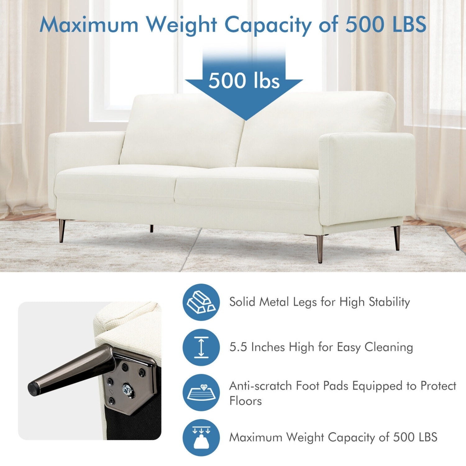 Modern Loveseat, White Sofas & Loveseats at Gallery Canada
