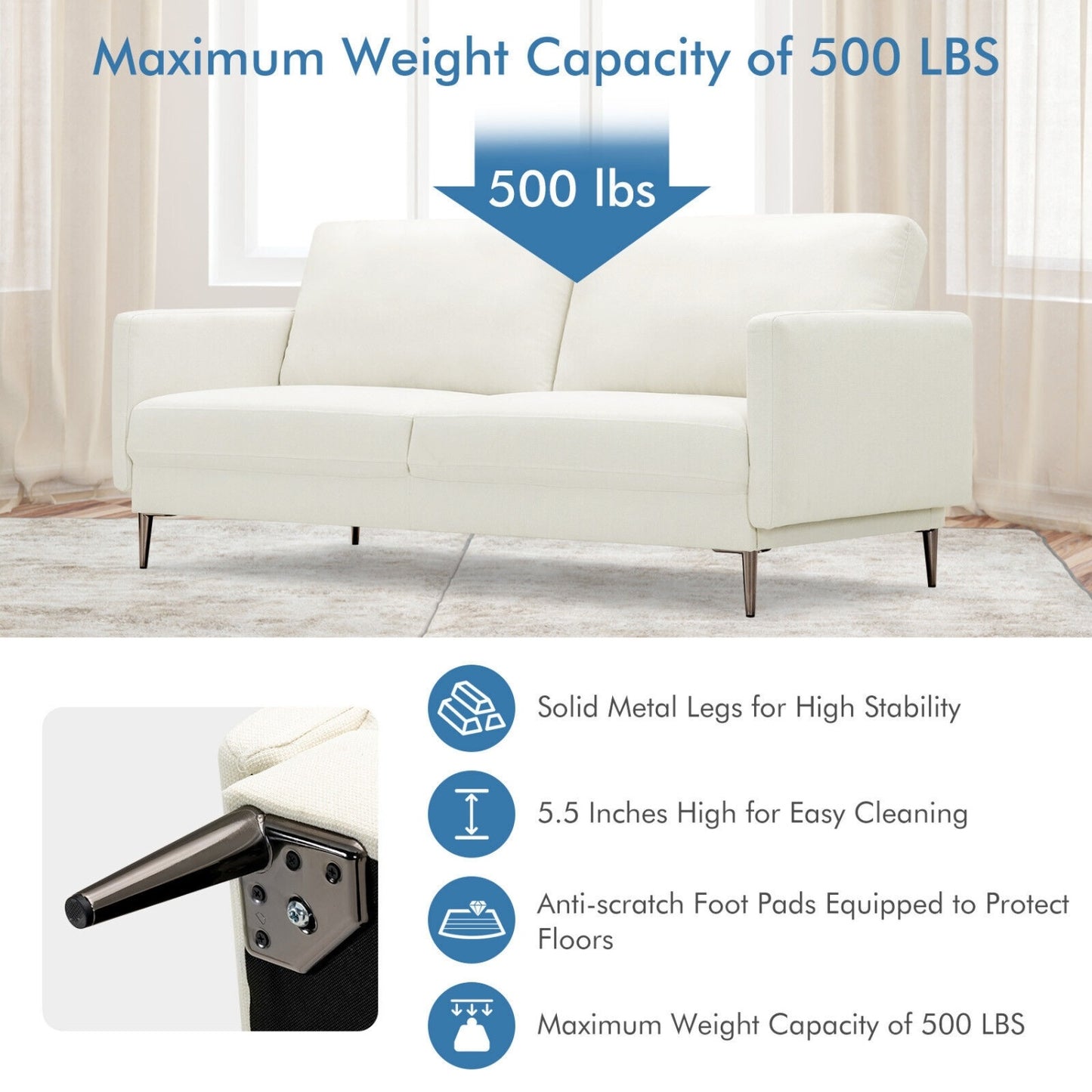 Modern Loveseat, White Sofas & Loveseats at Gallery Canada