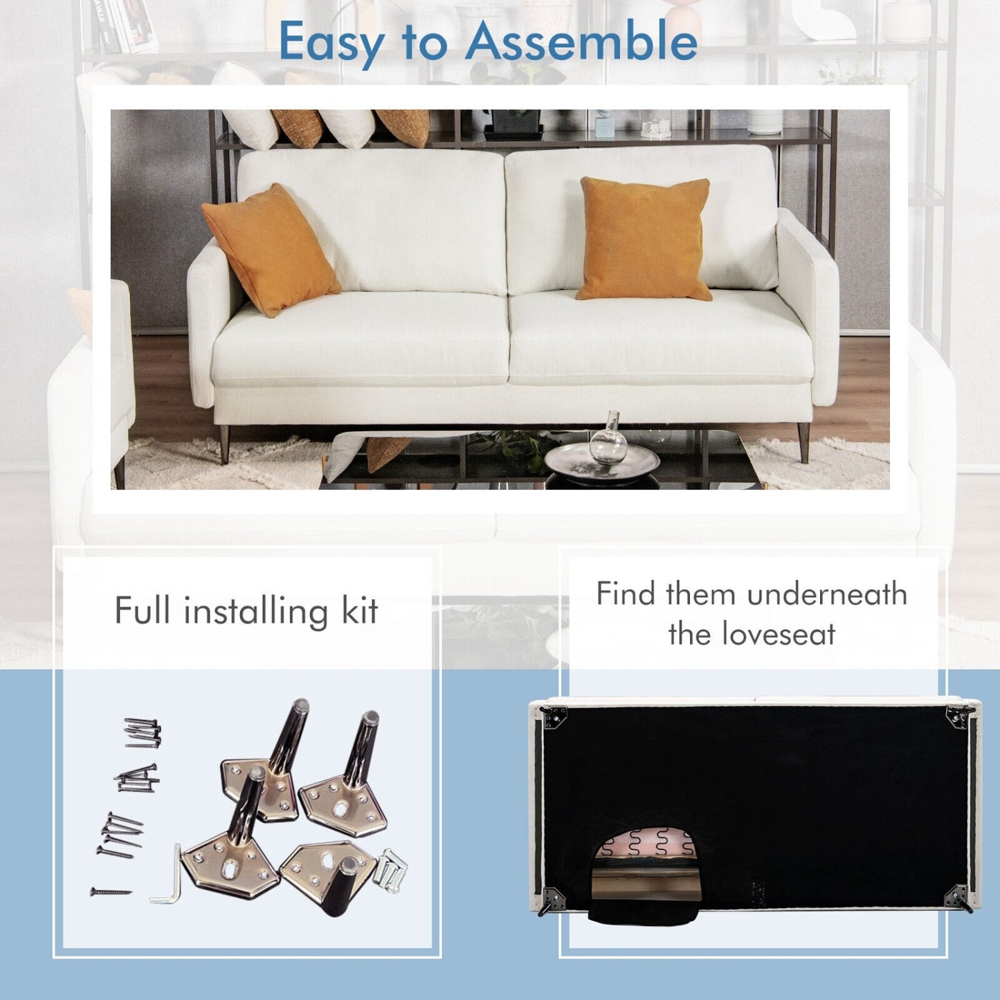 Modern Loveseat, White Sofas & Loveseats at Gallery Canada