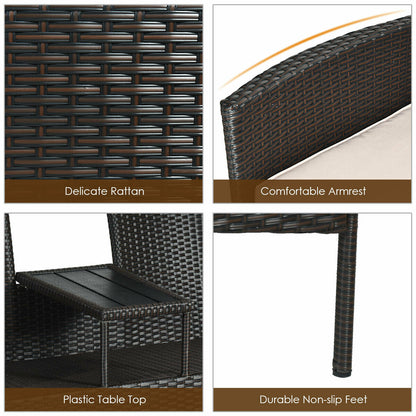 Modern Patio Conversation Set, Built-In Coffee Table, Cushions, Beige Patio Conversation Sets at Gallery Canada