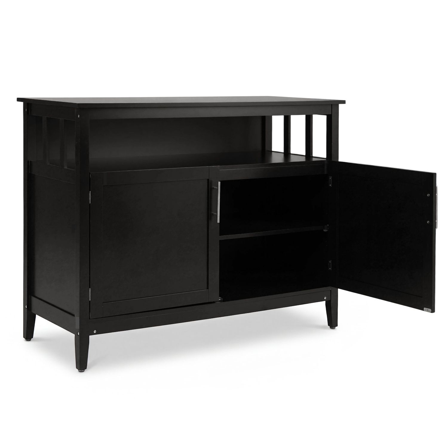 Modern Wooden Kitchen Lockers, Large Storage, Black Sideboards Cabinets & Buffets Black at Gallery Canada