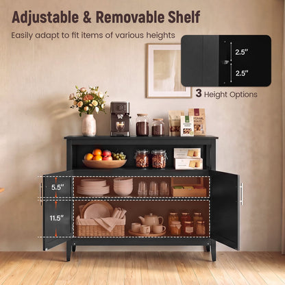 Modern Wooden Kitchen Lockers, Large Storage, Black Sideboards Cabinets & Buffets at Gallery Canada
