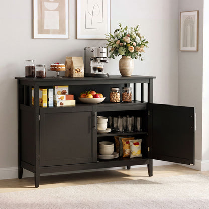 Modern Wooden Kitchen Lockers, Large Storage, Black Sideboards Cabinets & Buffets at Gallery Canada