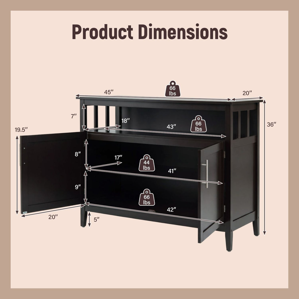 Modern Wooden Kitchen Lockers, Large Storage, Black Sideboards Cabinets & Buffets at Gallery Canada