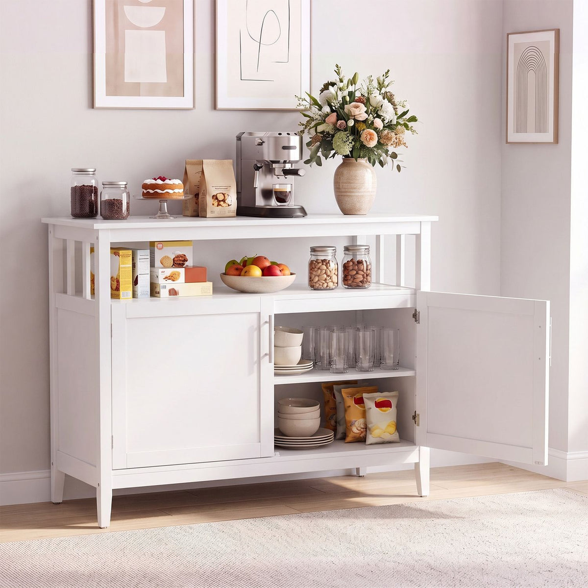 Modern Wooden Kitchen Lockers, White Sideboards Cabinets & Buffets at Gallery Canada