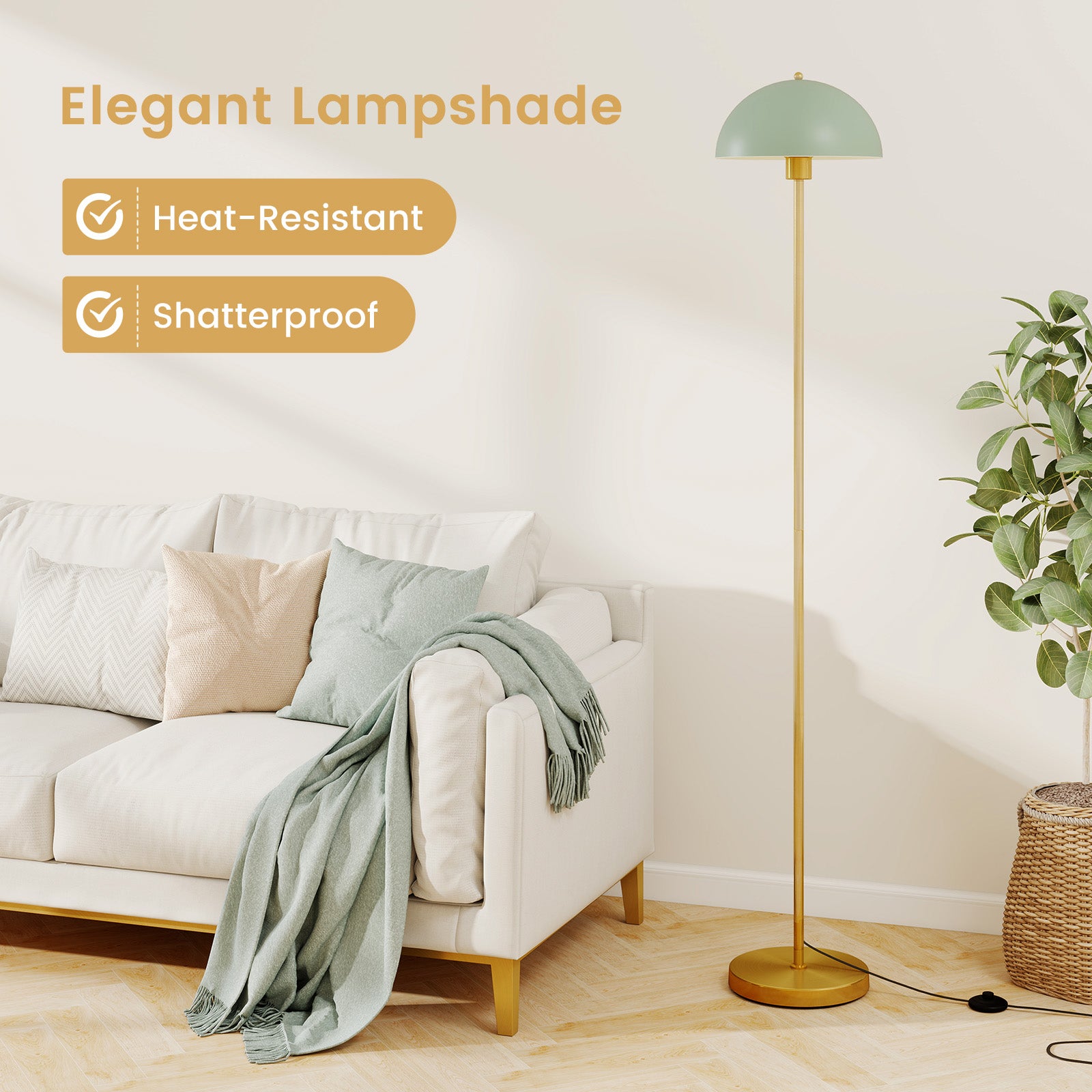 Modern Standing Lamp with Adjustable Lamp Head and Foot Switch Table & Floor Lamps at Gallery Canada