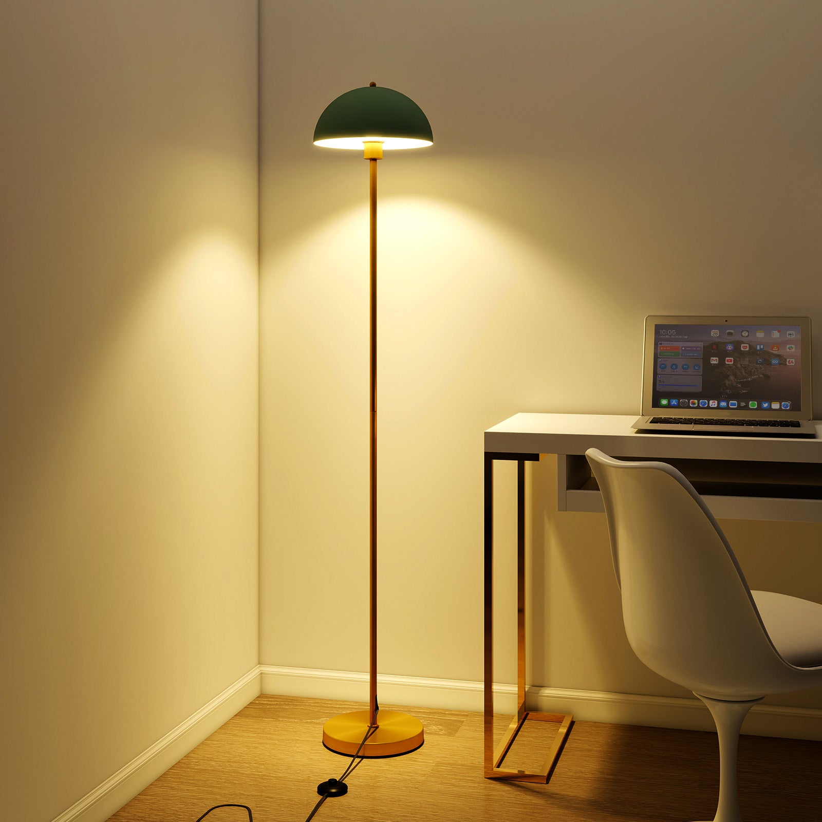 Modern Standing Lamp with Adjustable Lamp Head and Foot Switch Table & Floor Lamps at Gallery Canada