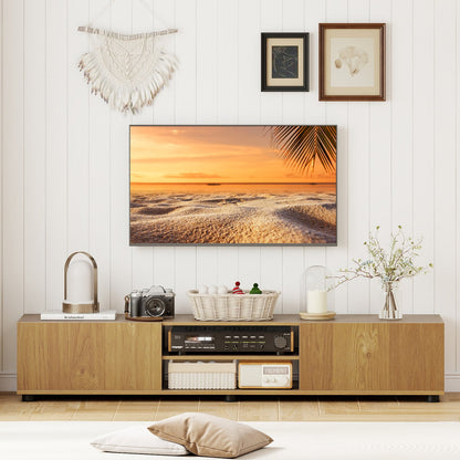 Modern TV Stand For 70" TVs, Minimalist Entertainment Center, Natural Entertainment Centers & TV Stands at Gallery Canada