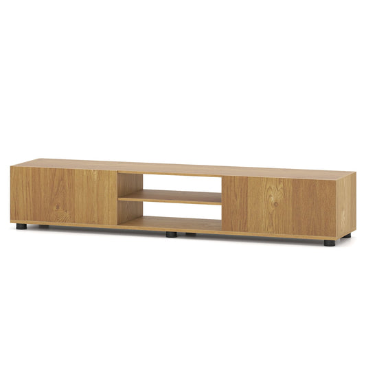 Modern TV Stand For 70" TVs, Minimalist Entertainment Center, Natural Entertainment Centers & TV Stands Natural at Gallery Canada