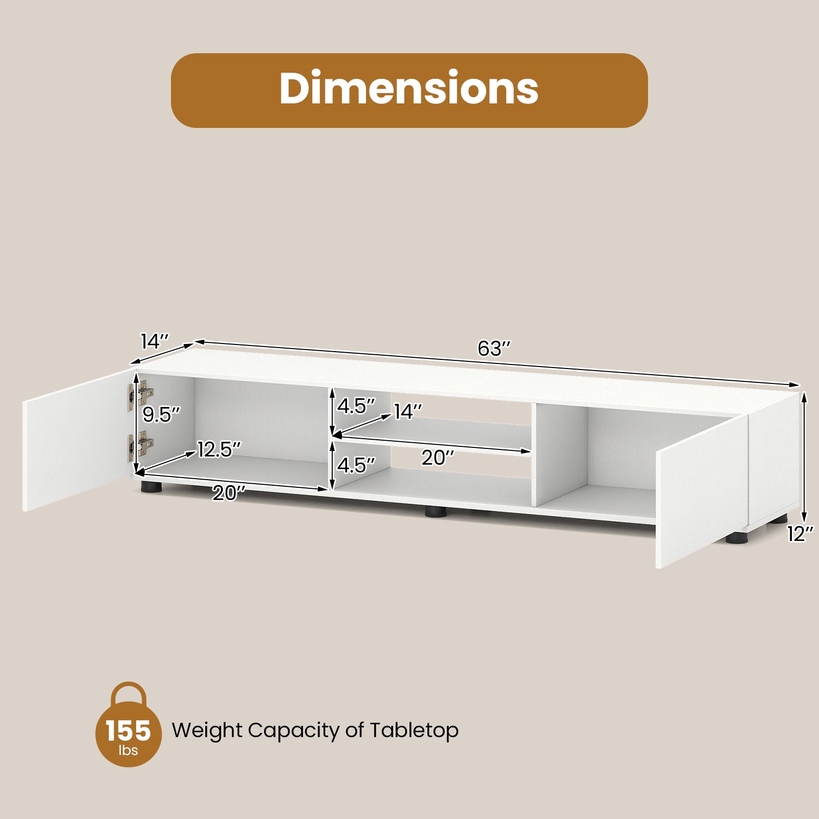 Modern TV Stand For 70