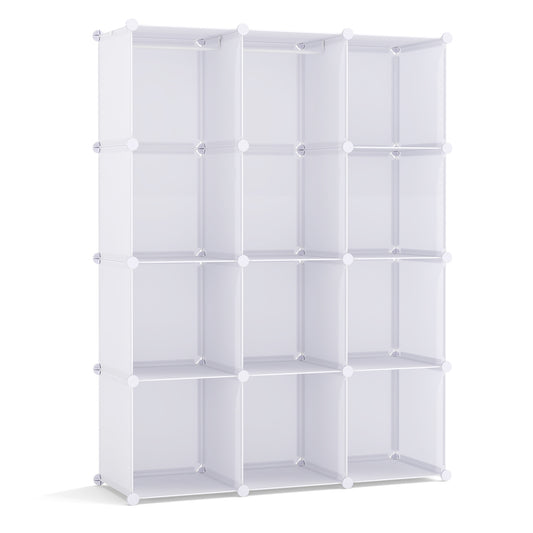 Modular Baby Wardrobe with 10 Cubes & Hanging Rod and Shelves Stackable, White Kids Storage White at Gallery Canada