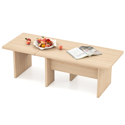 Modular Coffee Table Set, L-Shaped, 2-Piece, Oak Coffee Tables at Gallery Canada