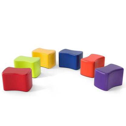 Modular Stool Set for Kids 6 PCS Butterfly Stools, Multicolor Kids Chairs & Seating Multicolor at Gallery Canada