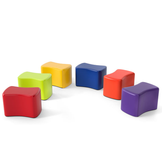 Kids Modular Stool Set, 6 PCS, Butterfly Stools, Multicolor Kids Chairs & Seating Multicolor at Gallery Canada
