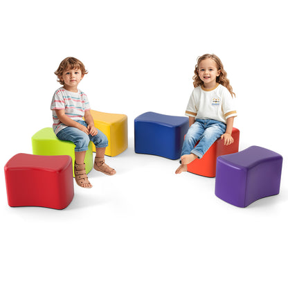 Modular Stool Set for Kids 6 PCS Butterfly Stools, Multicolor Kids Chairs & Seating at Gallery Canada