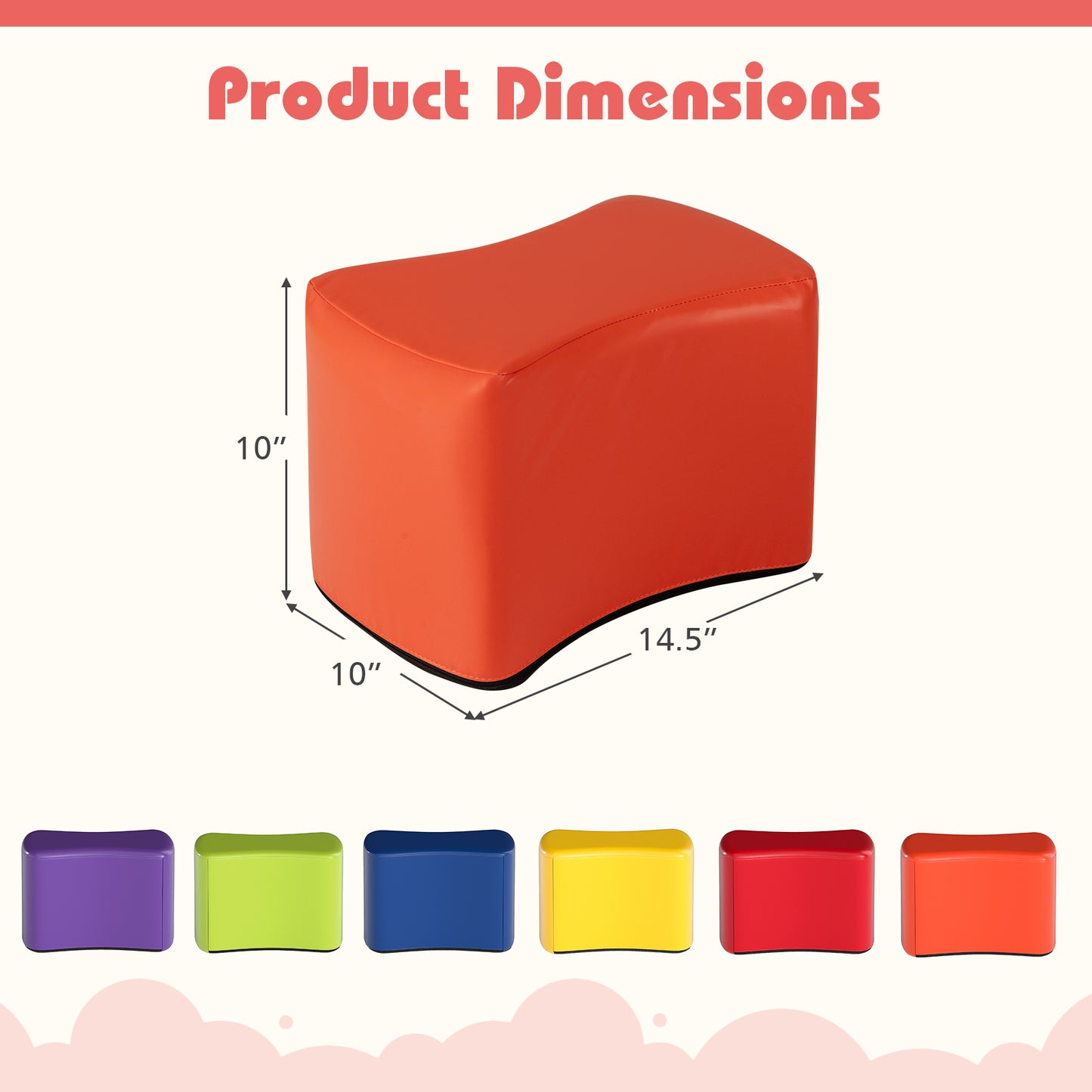 Modular Stool Set for Kids 6 PCS Butterfly Stools, Multicolor Kids Chairs & Seating at Gallery Canada