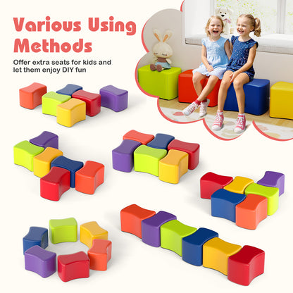 Modular Stool Set for Kids 6 PCS Butterfly Stools, Multicolor Kids Chairs & Seating at Gallery Canada